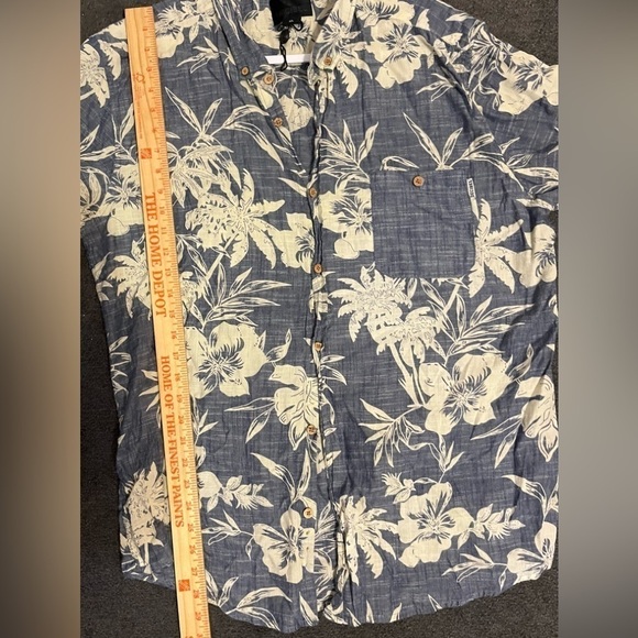 Men’s floral vacation spring break Hawaiian button down shirt Y2K shirt XLarge - Picture 6 of 7
